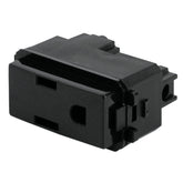 Tomacorriene sencillo negro con ierra sin apa linea ialiana voleck